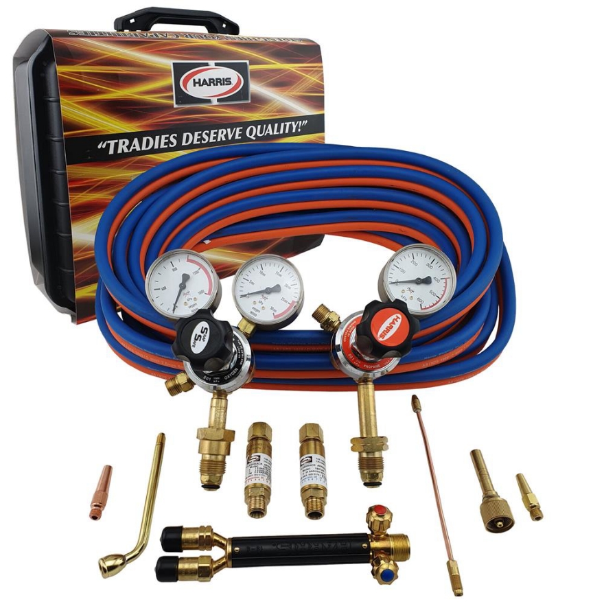HARRIS OXY / LPG CONTRACTOR GAS KIT WITH 801 REGULATORS
