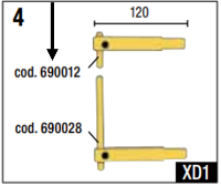 Telwin 690012 Spot Welding Electrode Straight D10x50mm