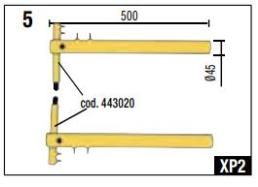 Telwin 803101 Spot Welding XP2 Straight Arm Set 150mm