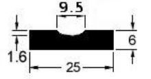 Promax 1G41-R Ceramic Weld Backing 9.5mm x 1.6mm 12M Box