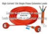 Promax Single Phase 15A Extension Leads