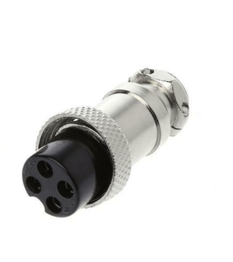 Weldtech 4 Pin Black/Silver Plug