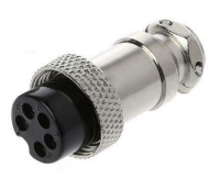 Strata 5 Pin Black/Silver Plug