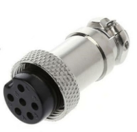 Strata 6 Pin Black/Silver Plug