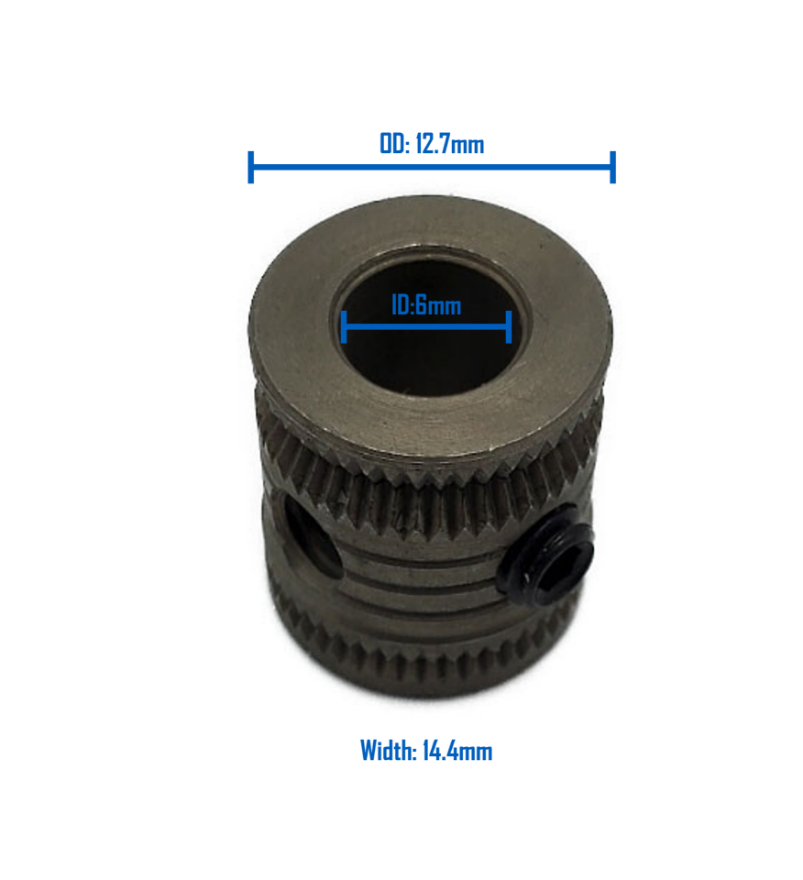 Miller Style Drive Roller OD13 ID6 W14