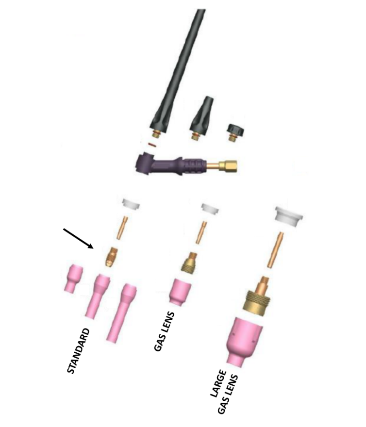 Strata WP9/WP20 Tig Torch Standard Collet Bodies